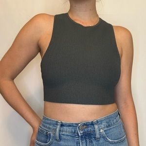 Dark green Babaton racer back tank